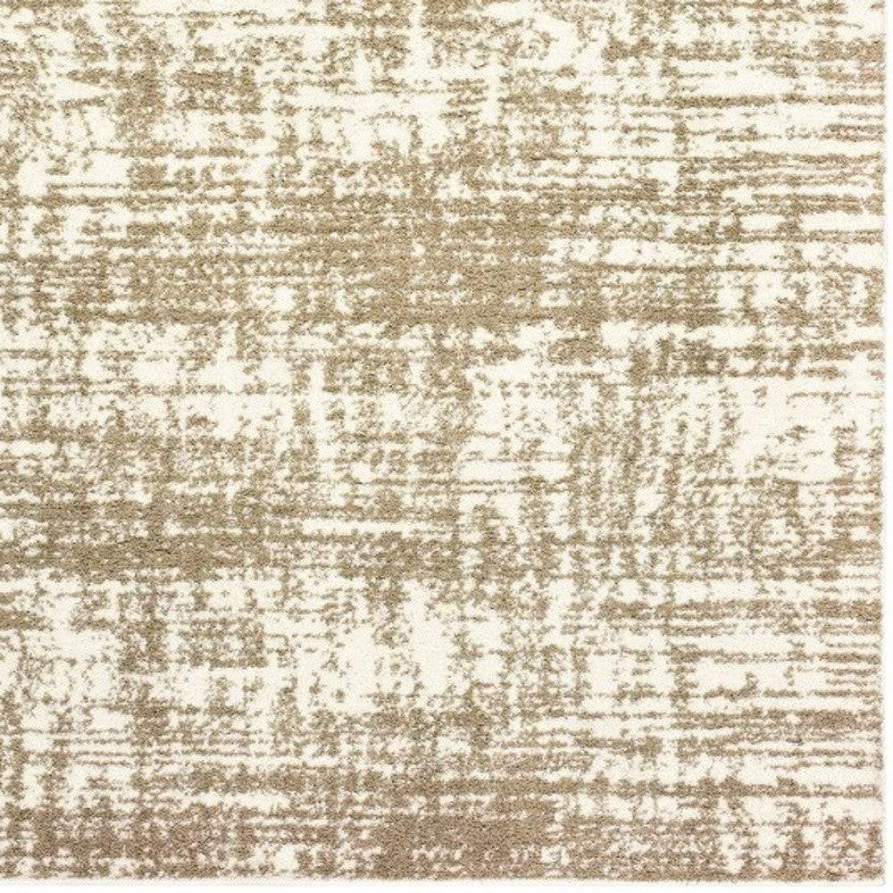2' X 3' Ivory And Gray Abstract Strokes Scatter Rug - Homeroots - Flyclothing LLC