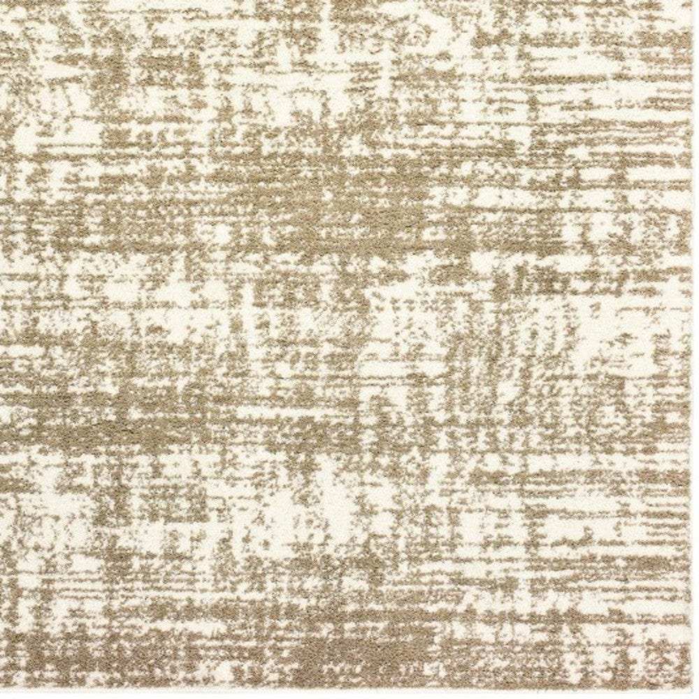 2' X 3' Ivory And Gray Abstract Strokes Scatter Rug - Homeroots - Flyclothing LLC