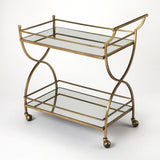 Antique Gold Bar Cart - Homeroots