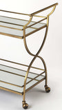Antique Gold Bar Cart - Homeroots - Flyclothing LLC