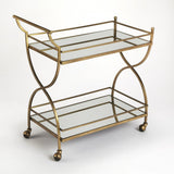 Antique Gold Bar Cart - Homeroots