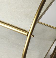Modern Gold And White Marble Rolling Server - Homeroots