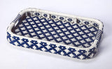 Blue And White Rattan Bar Cart - Homeroots - Flyclothing LLC