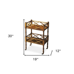 Olive Ash Burl Mobile Server - Homeroots