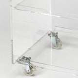 Clear Acrylic Rolling Server Bar Cart - Homeroots - Flyclothing LLC