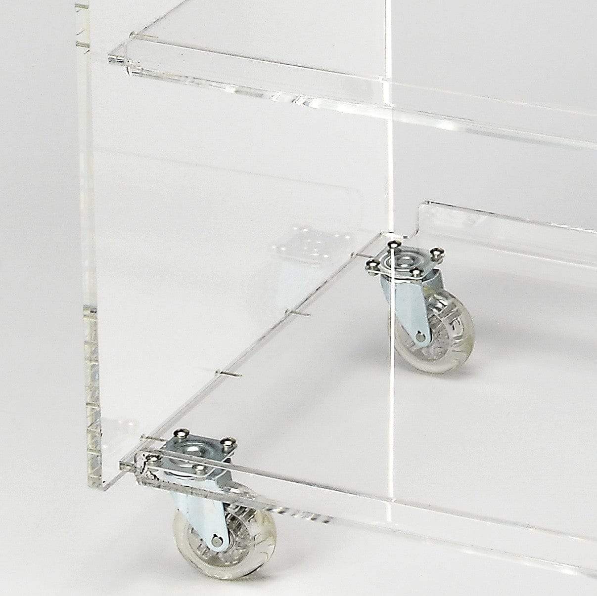 Clear Acrylic Rolling Server Bar Cart - Homeroots - Flyclothing LLC