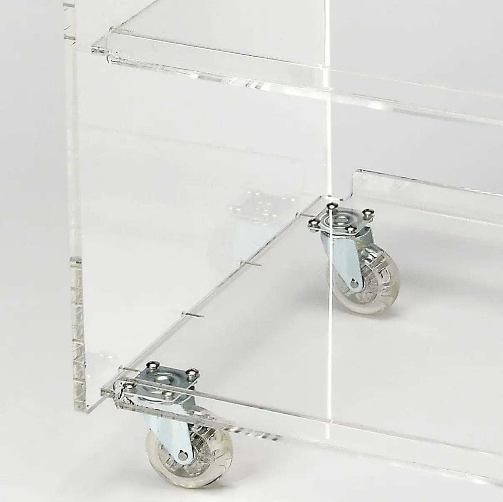 Clear Acrylic Rolling Server Bar Cart - Homeroots - Flyclothing LLC