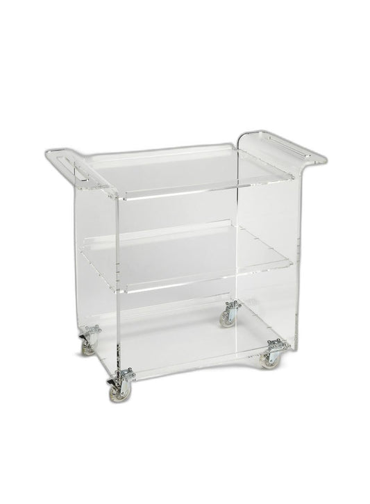 Clear Acrylic Rolling Server Bar Cart - Homeroots
