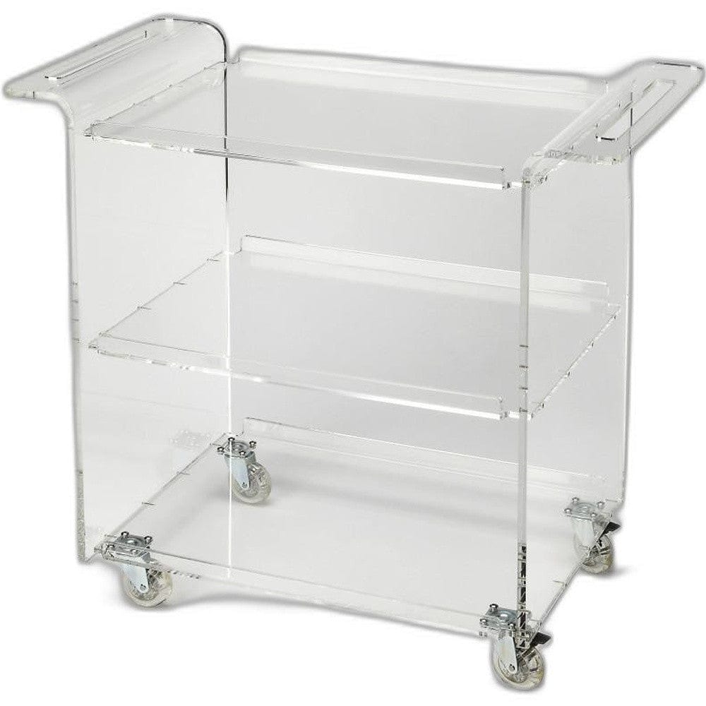 Clear Acrylic Rolling Server Bar Cart - Homeroots