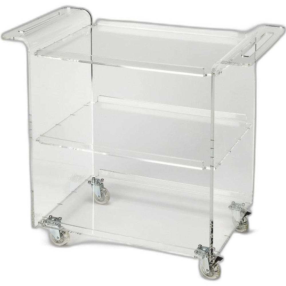 Clear Acrylic Rolling Server Bar Cart - Homeroots - Flyclothing LLC