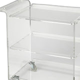 Clear Acrylic Rolling Server Bar Cart - Homeroots