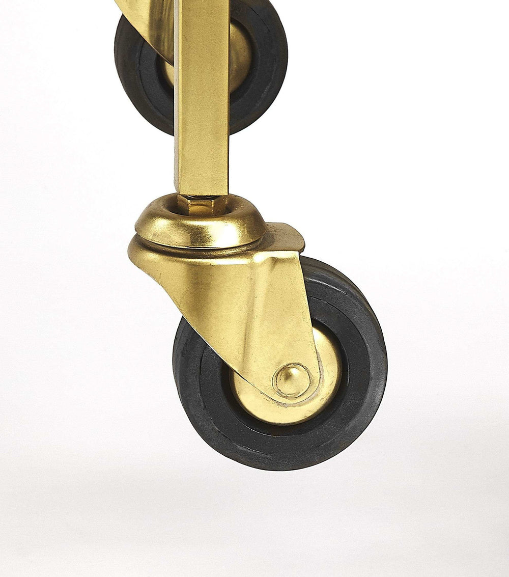 Polished Gold Bar Cart - Homeroots - Flyclothing LLC
