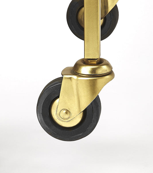 Polished Gold Bar Cart - Homeroots