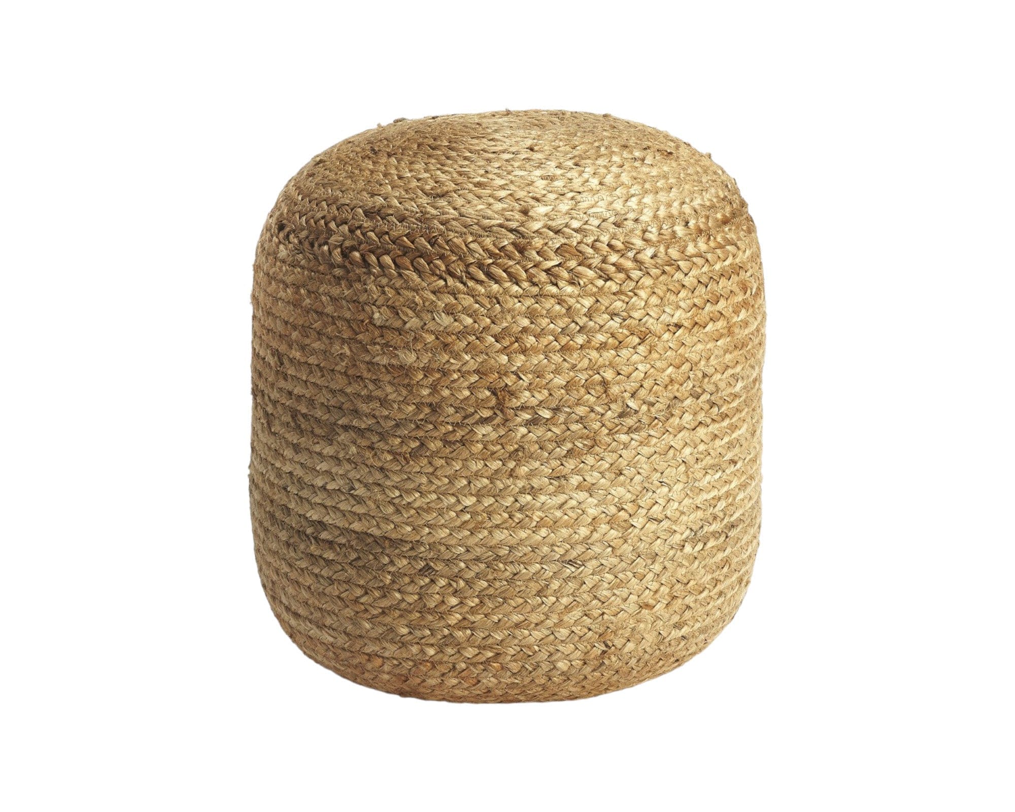 16" Jute Round Pouf Ottoman - Homeroots - Flyclothing LLC