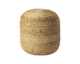 16" Jute Round Pouf Ottoman - Homeroots - Flyclothing LLC