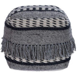 21" Gray Pouf Ottoman - Homeroots - Flyclothing LLC