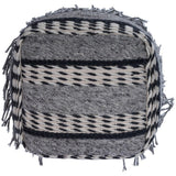 21" Gray Pouf Ottoman - Homeroots - Flyclothing LLC