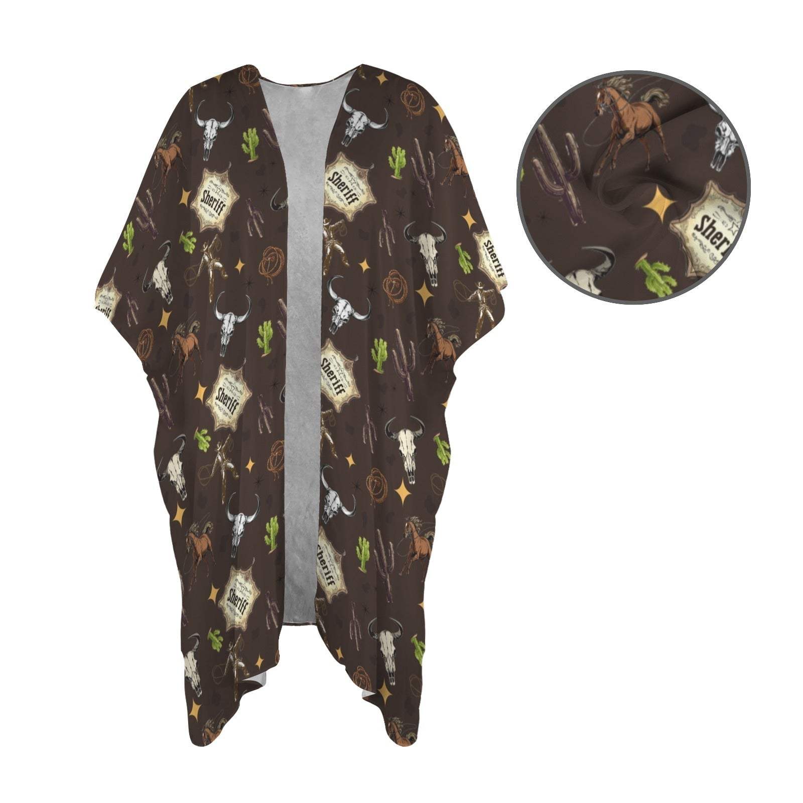 Baha Ranch Western Kimono Duster Coverup - Baha Ranch Western Wear - Flyclothing LLC
