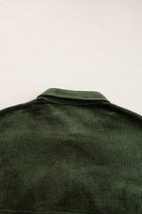 Snap Down Collared Neck Plaid Shacket - Trendsi - Flyclothing LLC