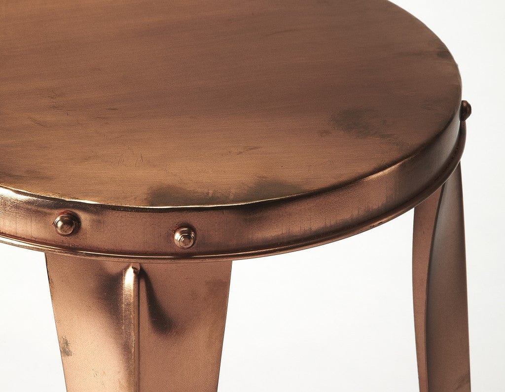 30" Copper Iron Backless Bar Height Bar Chair - Homeroots - Flyclothing LLC