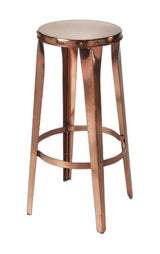 30" Copper Iron Backless Bar Height Bar Chair - Homeroots - Flyclothing LLC