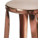 30" Copper Iron Backless Bar Height Bar Chair - Homeroots - Flyclothing LLC