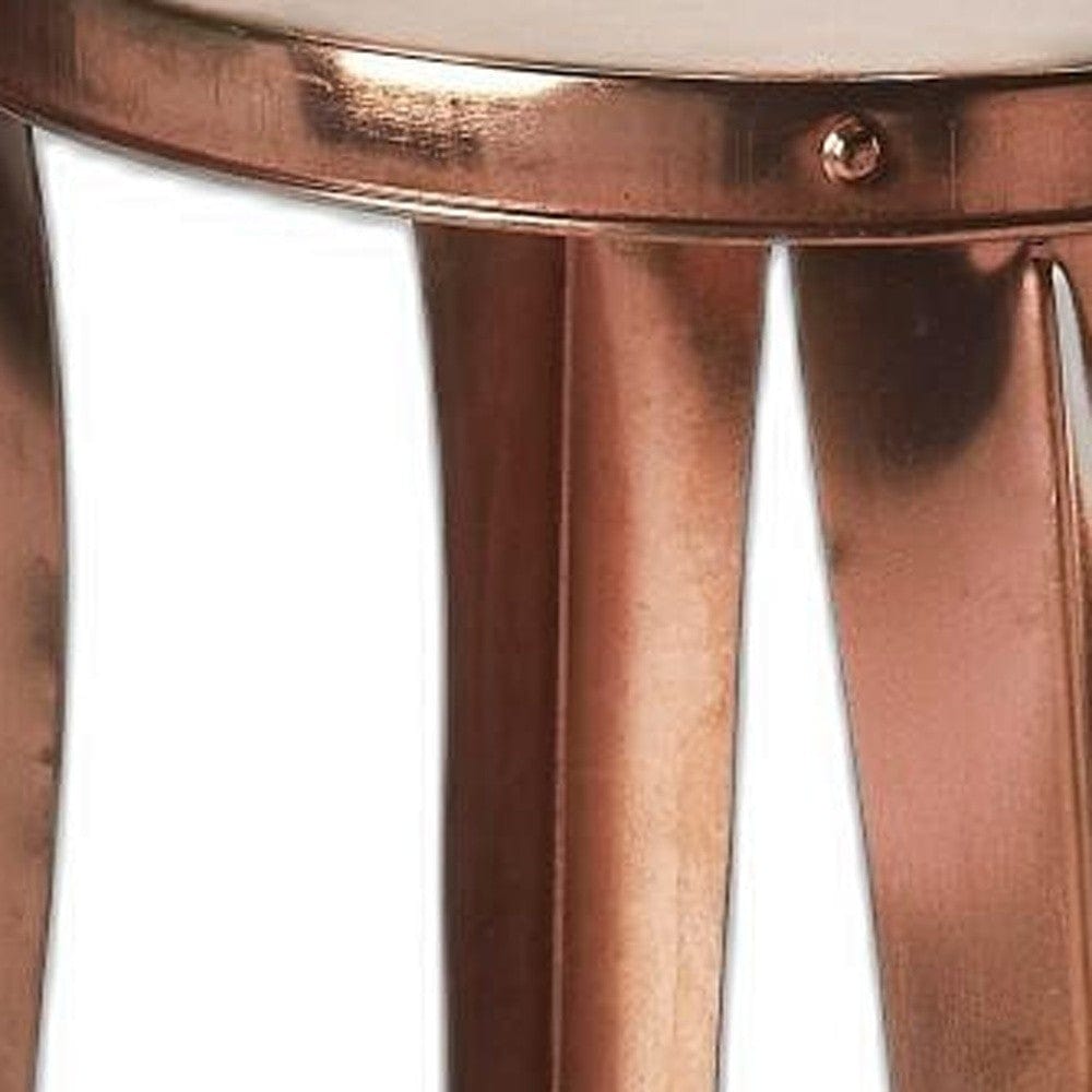 30" Copper Iron Backless Bar Height Bar Chair - Homeroots - Flyclothing LLC