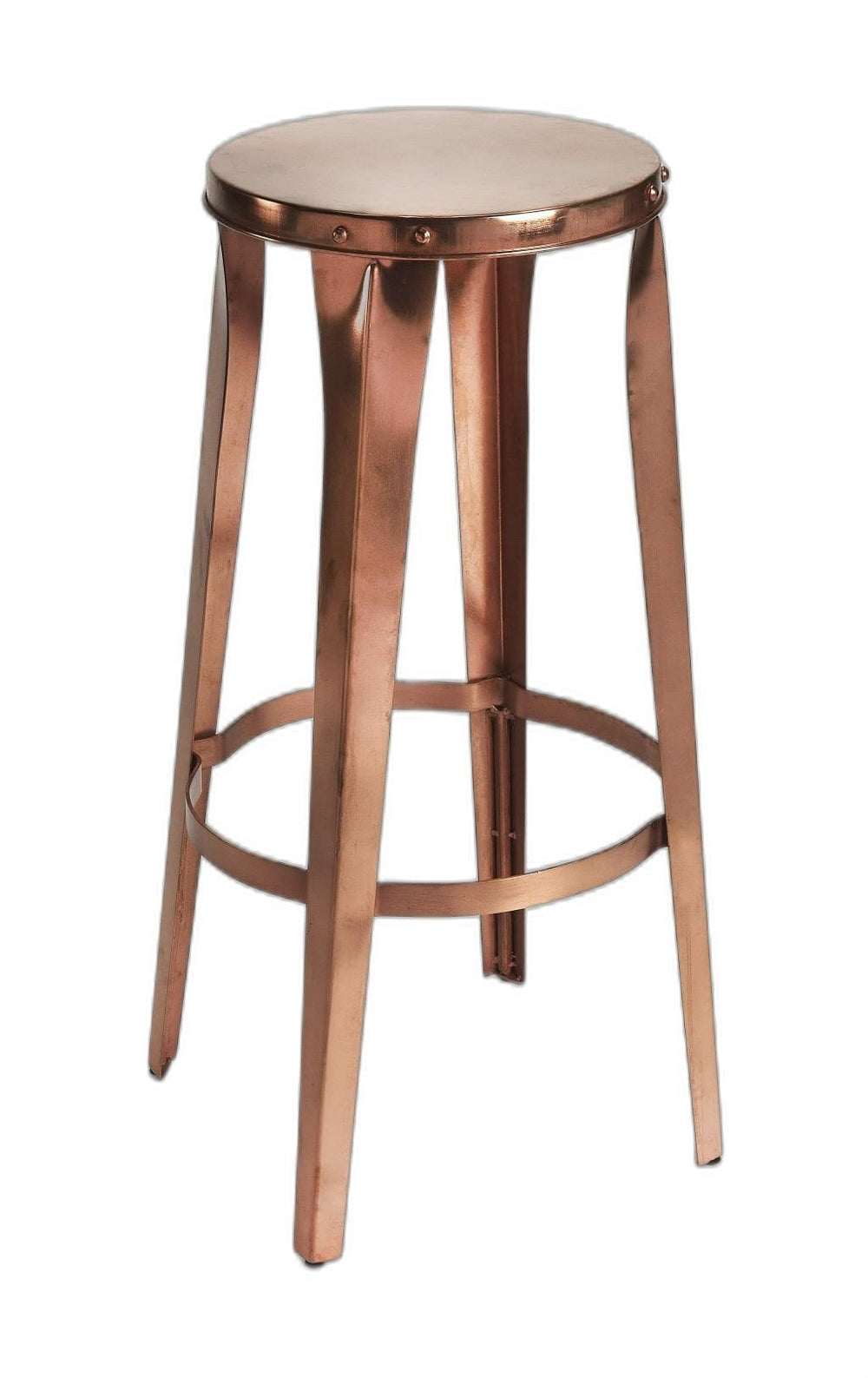 30" Copper Iron Backless Bar Height Bar Chair - Homeroots - Flyclothing LLC
