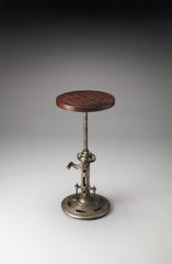 27" Brown And Silver Iron Swivel Counter Height Bar Chair - Homeroots