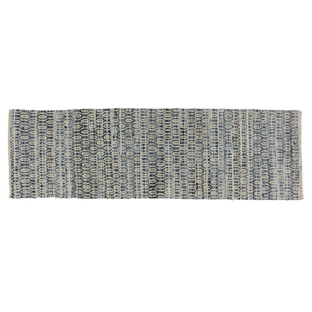 3' X 8' Blue And Gray Ogee Runner Rug - Homeroots - Flyclothing LLC