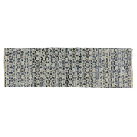 3' X 8' Blue And Gray Ogee Runner Rug - Homeroots - Flyclothing LLC