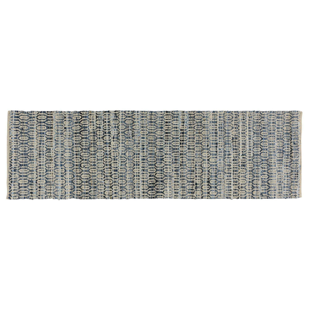 3' X 8' Blue And Gray Ogee Runner Rug - Homeroots - Flyclothing LLC