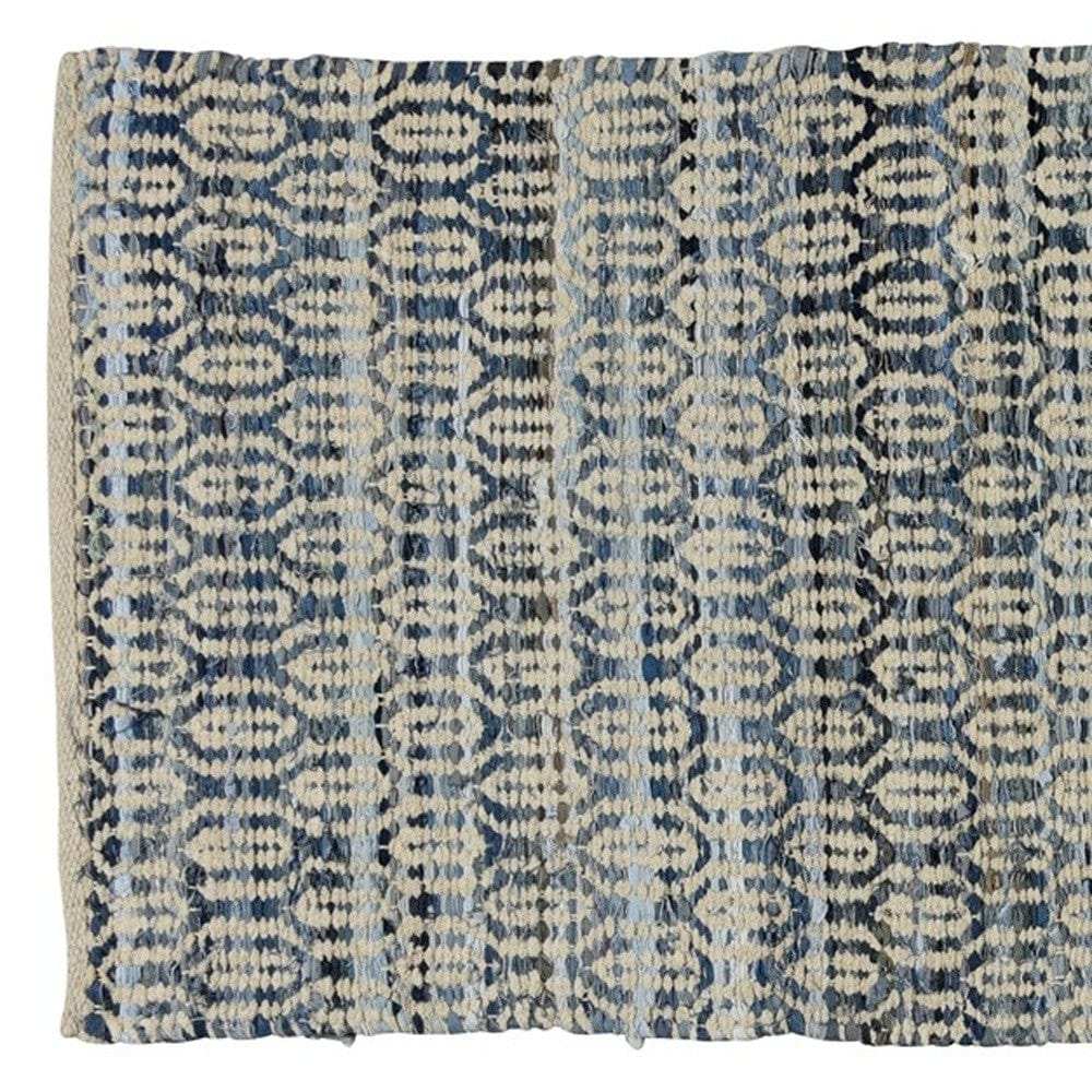 3' X 8' Blue And Gray Ogee Runner Rug - Homeroots - Flyclothing LLC