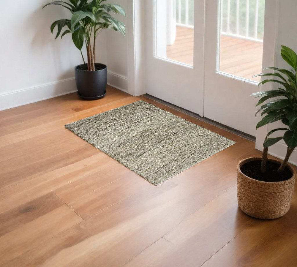 2' X 3' Beige Distressed Tribal Scatter Rug - Homeroots - Flyclothing LLC