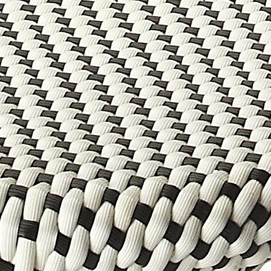 24" Natural Black and White Rattan Backless Counter Height Bar Chair - Homeroots