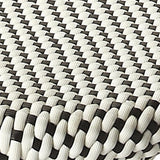24" Natural Black and White Rattan Backless Counter Height Bar Chair - Homeroots