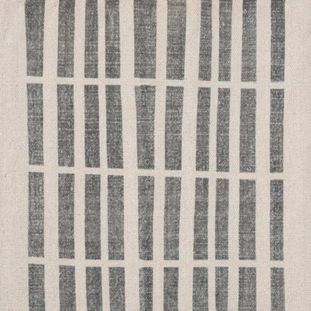 2' X 3' Gray And Cream Broken Stripes Scatter Rug - Homeroots - Flyclothing LLC