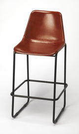 28" Brown And Black Iron Bar Chair - Homeroots - Flyclothing LLC