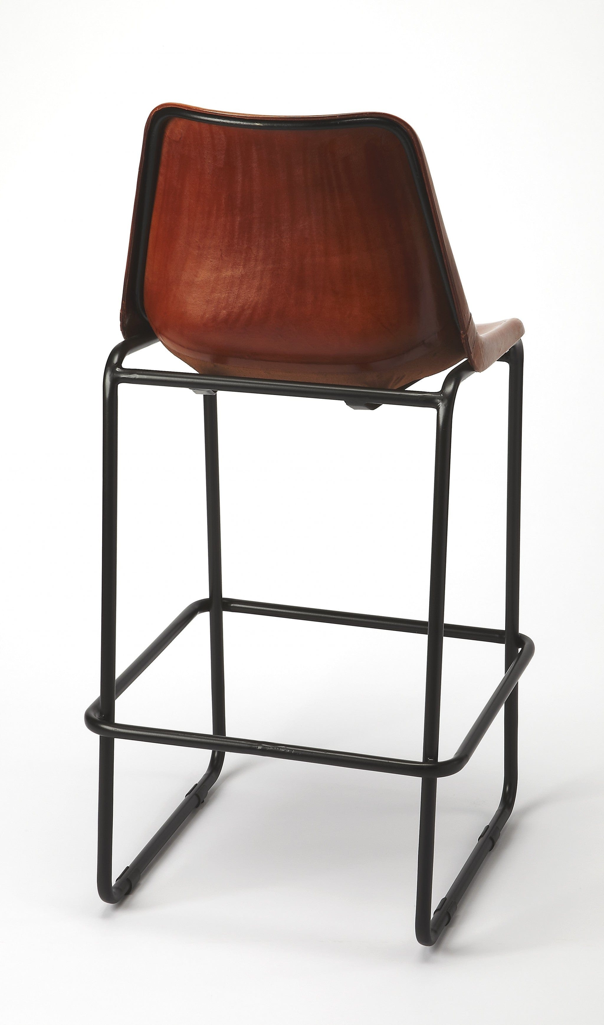 28" Brown And Black Iron Bar Chair - Homeroots - Flyclothing LLC