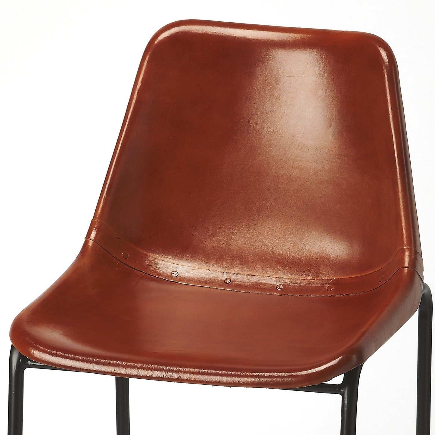 28" Brown And Black Iron Bar Chair - Homeroots - Flyclothing LLC