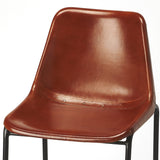 28" Brown And Black Iron Bar Chair - Homeroots - Flyclothing LLC