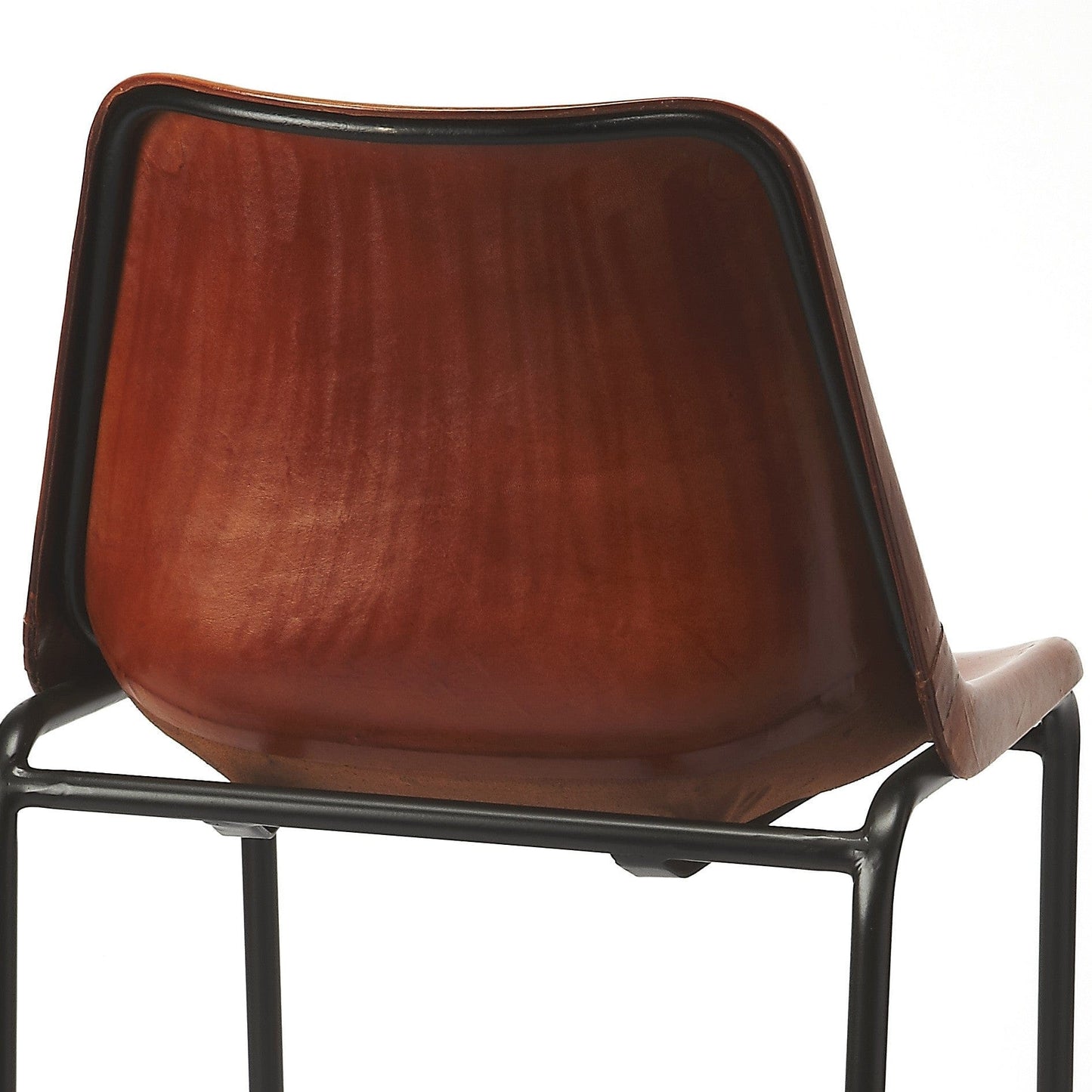 28" Brown And Black Iron Bar Chair - Homeroots - Flyclothing LLC