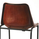 28" Brown And Black Iron Bar Chair - Homeroots - Flyclothing LLC
