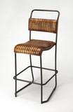 Brown And Black Iron Bar Chair - Homeroots