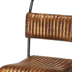 Brown And Black Iron Bar Chair - Homeroots