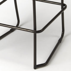 Brown And Black Iron Bar Chair - Homeroots