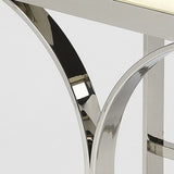 24" Off White And Silver Faux Leather And Iron Backless Counter Height Bar Chair - Homeroots - Flyclothing LLC