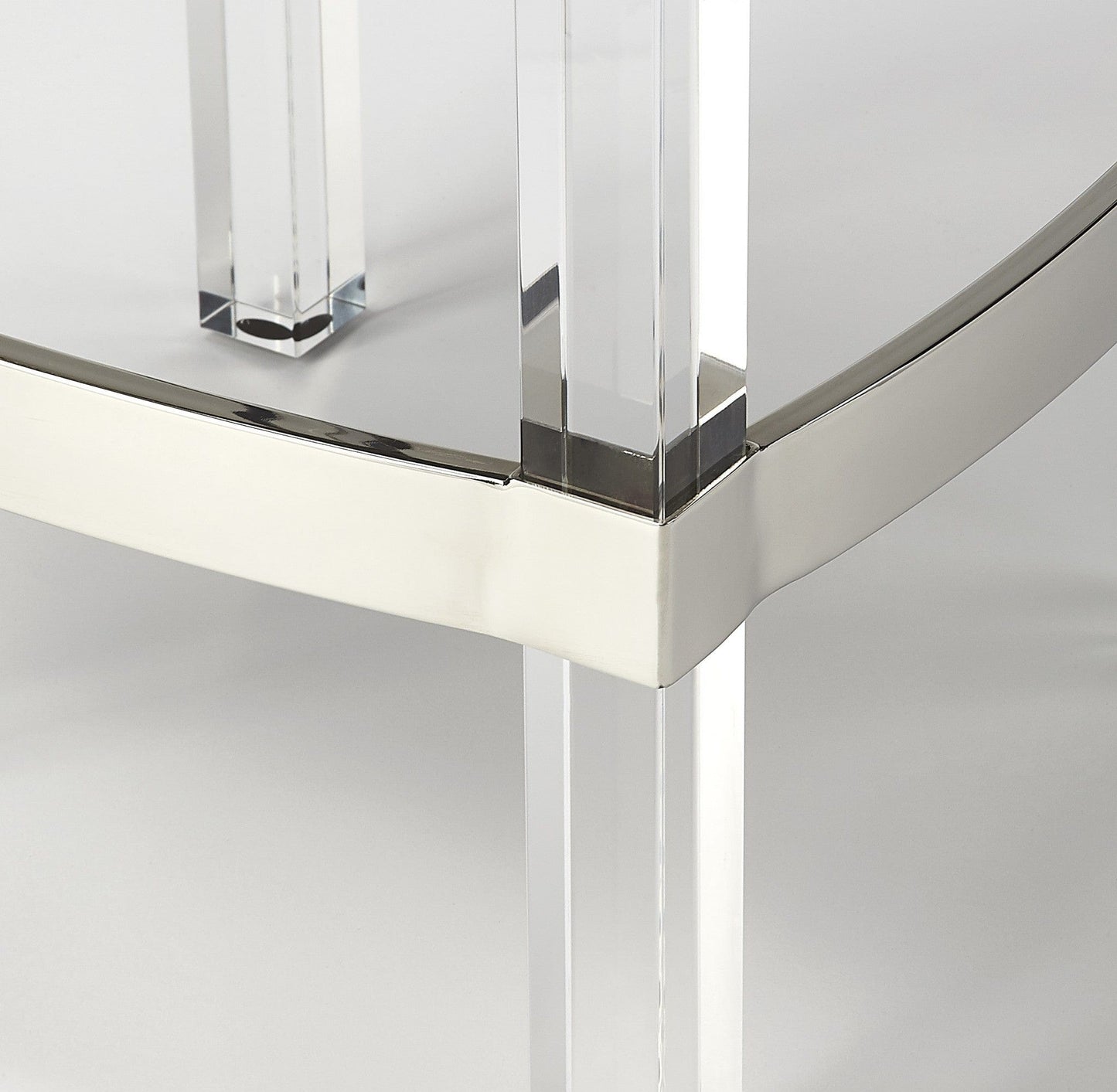 24" White And Clear Acrylic Backless Counter Height Bar Chair - Homeroots - Flyclothing LLC