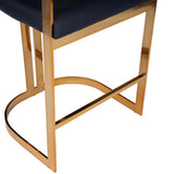 28" Black And Gold Iron Low back Counter Height Bar Chair - Homeroots - Flyclothing LLC