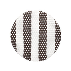 24" Dark Brown and White Rattan Backless Counter Height Bar Chair - Homeroots
